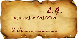Lajbiczjer Gajána névjegykártya